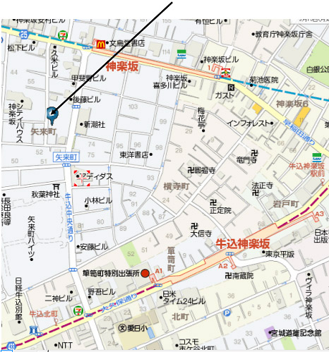 矢来能楽堂地図